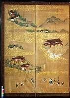 arcFS00-0005-03・東山名所図屏風相模掾操芝居図屏風