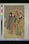 NDL-157-00-033文化06・・豊国〈1〉（「三十六ばんつゝき　役者十二つき」）（「十二月」「むかふ島雪ふりの図」）〈1〉尾上　栄三郎、〈3〉坂東　三津五郎、〈5〉岩井　半四郎