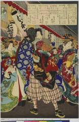 kuni80-1495明治２１・08・周延「西洋形高座の写絵」