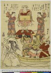 kuni80-1523天明０３・清長「青楼仁和嘉尽」「江戸町二丁目　男芸者　どうけにわか」