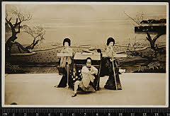 sol-A-06-02-01昭和１４・1939歌舞伎座「女戻駕」女駕難波屋のおさく実は福島市松妹早咲〈5〉中村　福助、奴矢田平〈7〉坂東　三津五郎、女駕難波屋のおよし実は片桐助作娘室咲〈3〉尾上　菊之助