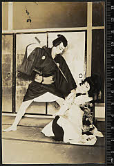 sol-B-05-01-04昭和０２・1927歌舞伎座「［杜若艶色紫］杜若艶佐野八橋」花魁八ツ橋〈2〉市川　松蔦、佐野次郎左衛門〈15〉市村　羽左衛門