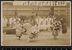 sol-B-05-03-07昭和０５・1930歌舞伎座「菅原伝授手習鑑」舎人梅王丸〈6〉尾上　菊五郎、舎人松王丸〈15〉市村　羽左衛門、舎人桜丸〈7〉沢村　宗十郎