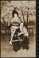 sol-C-27-01-31昭和０４・1929歌舞伎座「仮名手本忠臣蔵　道行旅路の花聟」早野勘平〈15〉市村　羽左衛門、おかる〈6〉尾上　菊五郎