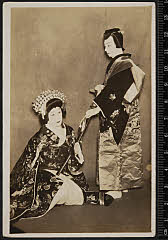 sol-E-02-10-03昭和０２・1927歌舞伎座「絵本太功記」武智十次郎光義 〈15〉市村　羽左衛門、十次郎許嫁初菊〈7〉沢村　宗十郎