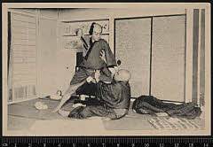 sol-I-01-01-31明治４２・1909市村座「裏表伊達染小袖」医師大場道益〈〉中村　翫助、下男小助〈6〉尾上　菊五郎
