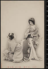 sol-I-01-12-08明治４３・1910歌舞伎座「桐一葉」［腰元蜻蛉］腰元かげろう〈7〉沢村　宗十郎、渡辺銀之丞〈6〉尾上　菊五郎