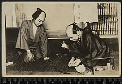 sol-I-01-18-09大正１４・1925邦楽座「梅雨小袖昔八丈」家主長兵衛〈4〉尾上　松助、髪結新三〈6〉尾上　菊五郎