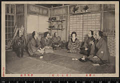 sol-I-01-25-44明治４４・1911歌舞伎座「［人情噺文七元結］文七元結」和泉屋清兵衛〈〉尾上　菊三郎、手代文七〈7〉坂東　三津五郎、長兵衛娘お久〈5〉岩井　粂三郎、家主喜兵衛〈〉中村　翫助、長兵衛女房お兼〈2〉中村　駒助、左官長兵衛〈6〉尾上　菊五郎、鳶の者佐吉〈2〉尾上　伊三郎