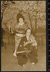 sol-I-01-27-28昭和０４・1929歌舞伎座「仮名手本忠臣蔵　道行旅路の花聟」早野勘平〈15〉市村　羽左衛門、おかる〈6〉尾上　菊五郎
