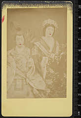 sol-J-07-03-14明治１４・1881久松座「六歌仙容彩」小野小町〈4〉沢村　田之助、在原業平〈4〉助高屋　高助