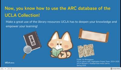 Z01_How to use the ARC database of the UCLA collection 