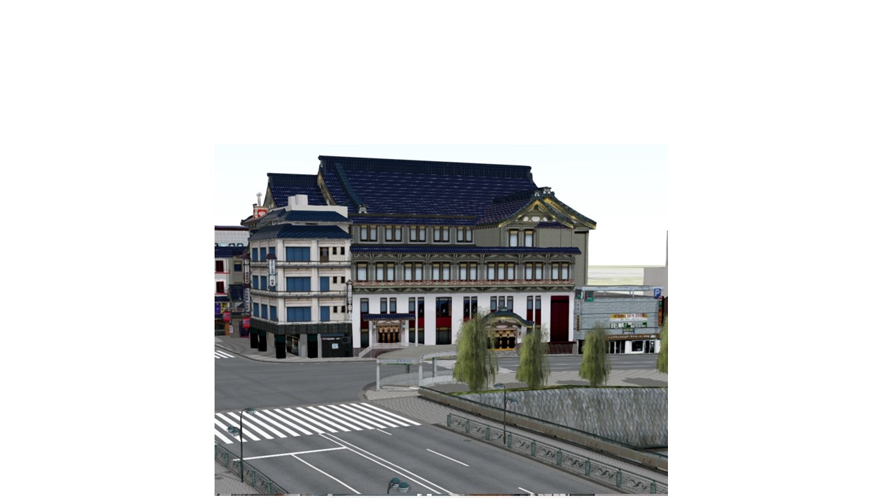 Virtual Kyoto 3D Map: detailed model