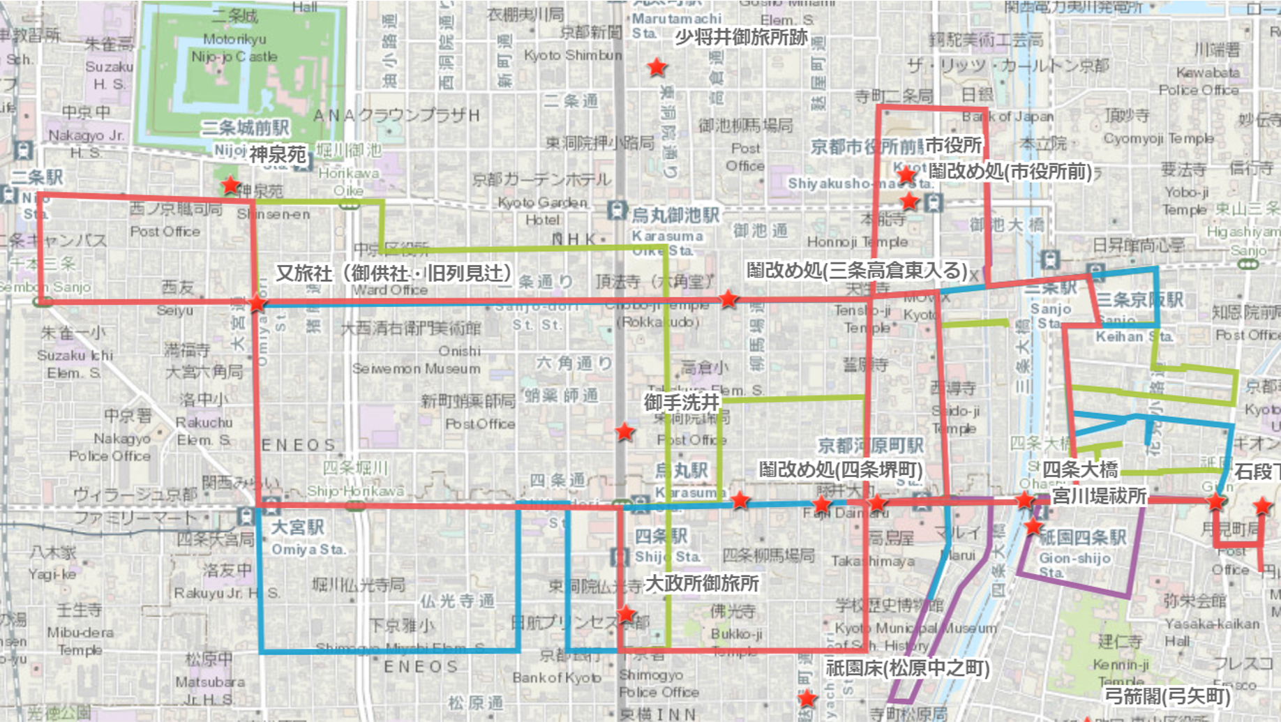 Current Mikoshi Togyo route