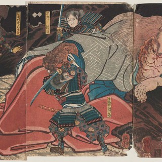 頼光、酒呑童子ミニ色紙 頼光、酒呑童子ミニ色紙 頼光、酒呑童子ミニ色紙